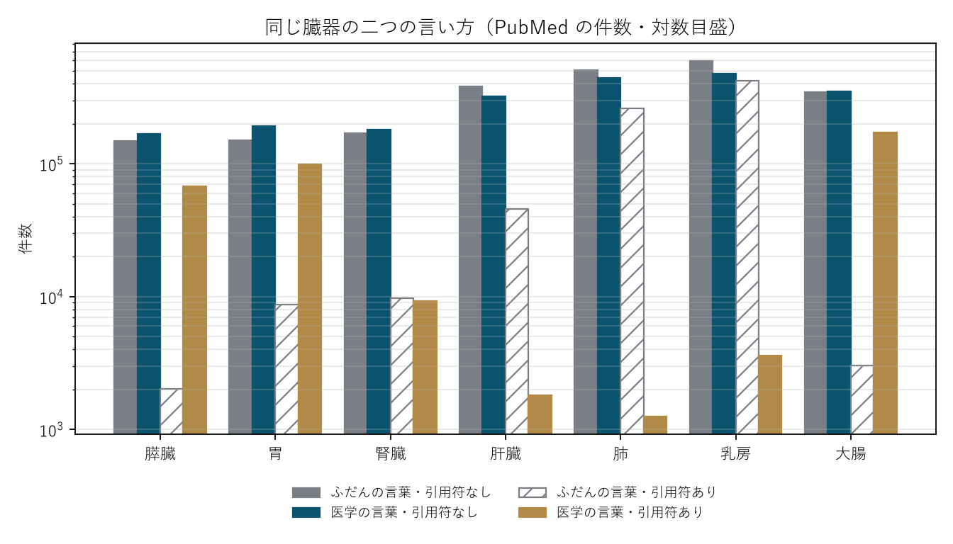 図1 同じ臓器の二つの言い方